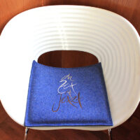 Sign Flachkissen jeansblau