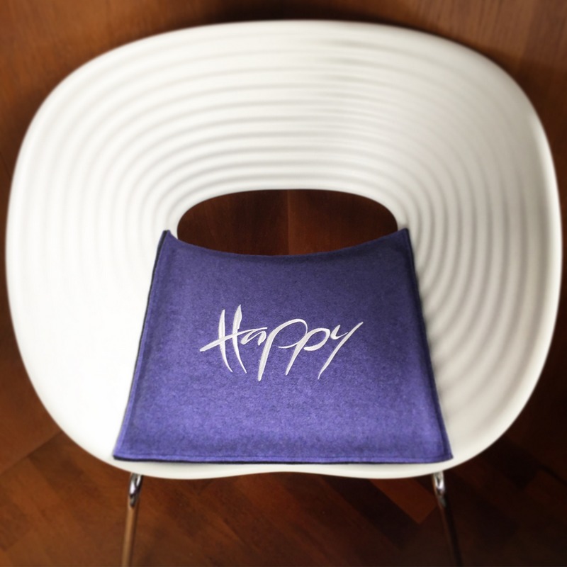 Sign Flachkissen violett